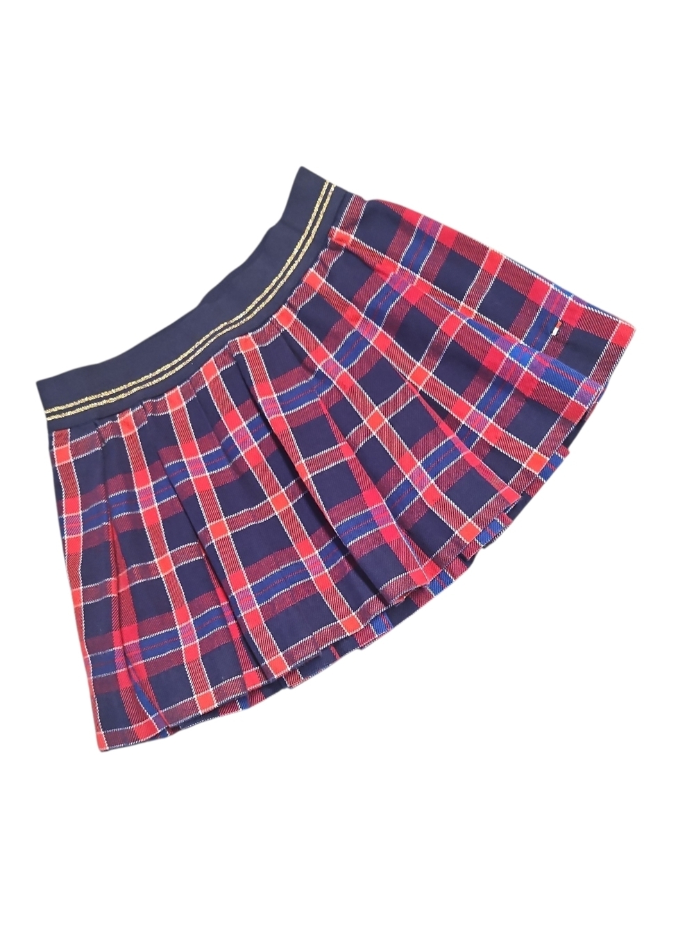 Tommy Hilfiger Baby Plaid Pleated Skirt Red Blue White Size 18 Months
